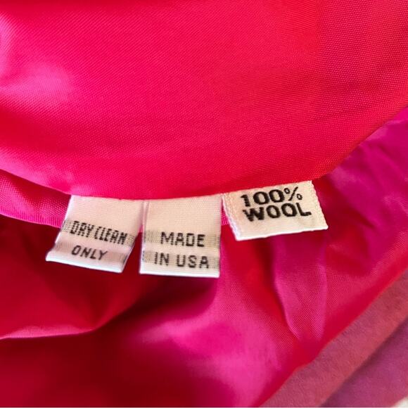 Vintage Carolina Herrera for Bergdorf Pink Wool Pink Zip Close dress size 10 - Picture 5 of 7